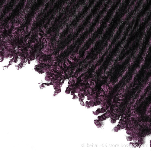 Hot Selling 18 inch Bohemian Locs Women Faux Dreadlocks Braids Goddess Faux Locs Synthetic Crochet Braiding Hair Extensions